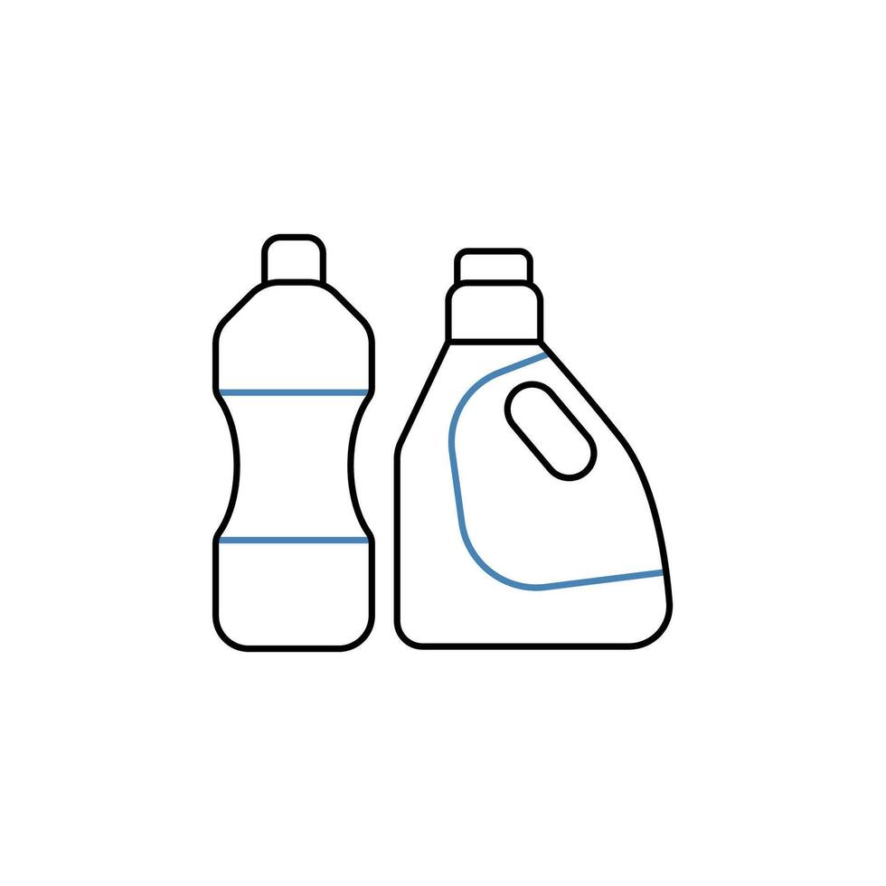 plast avfall begrepp linje ikon. enkel element illustration. plast avfall begrepp översikt symbol design. vektor