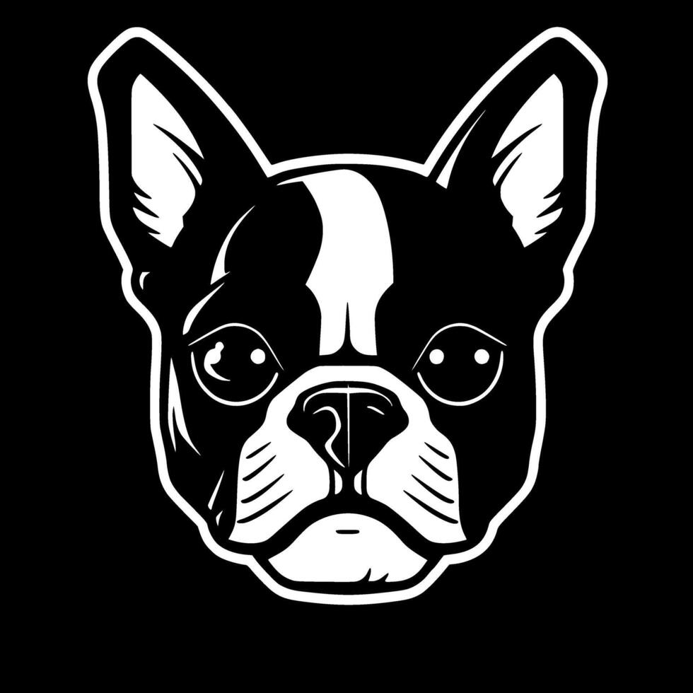 Boston Terrier, minimalistisch und einfach Silhouette - - Vektor Illustration