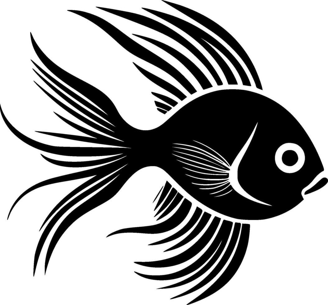 angelfish - minimalistisk och platt logotyp - vektor illustration