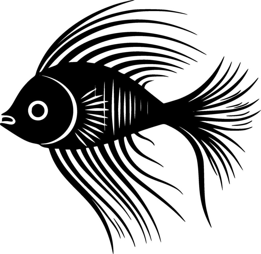 Kaiserfisch, minimalistisch und einfach Silhouette - - Vektor Illustration