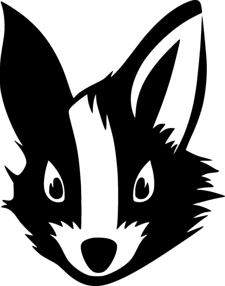 Skunk - - minimalistisch und eben Logo - - Vektor Illustration