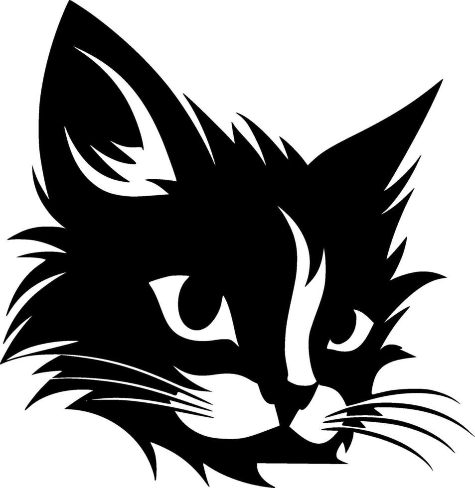 Katze - - minimalistisch und eben Logo - - Vektor Illustration