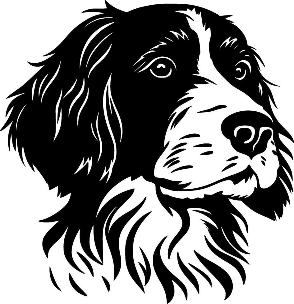 terrier, svart och vit vektor illustration