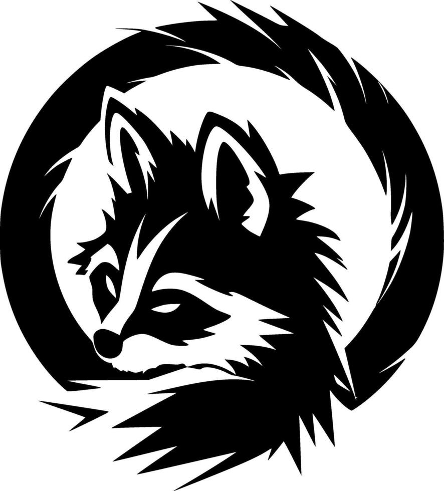 Waschbär - - minimalistisch und eben Logo - - Vektor Illustration