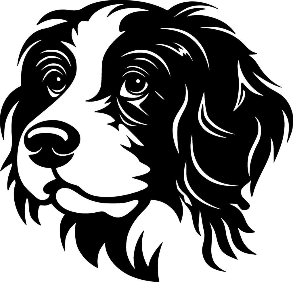 terrier hund - minimalistisk och platt logotyp - vektor illustration