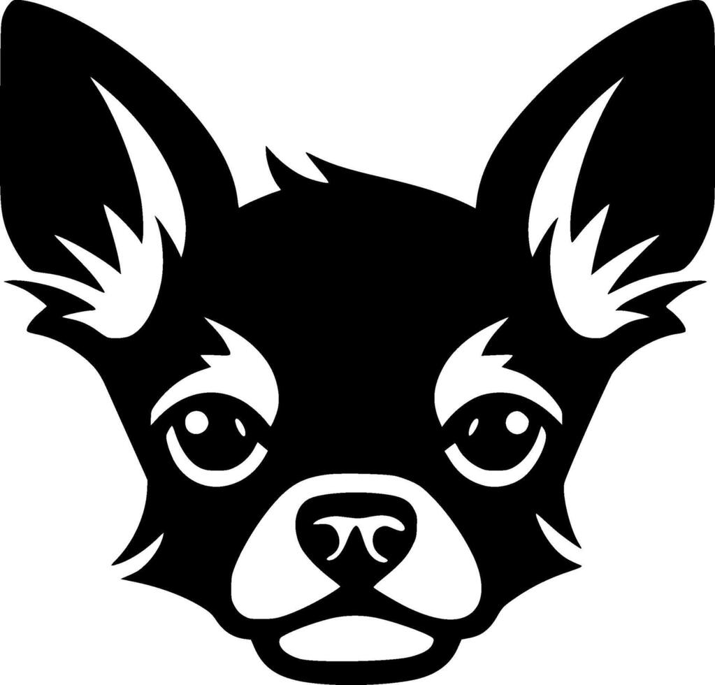 Chihuahua - - minimalistisch und eben Logo - - Vektor Illustration