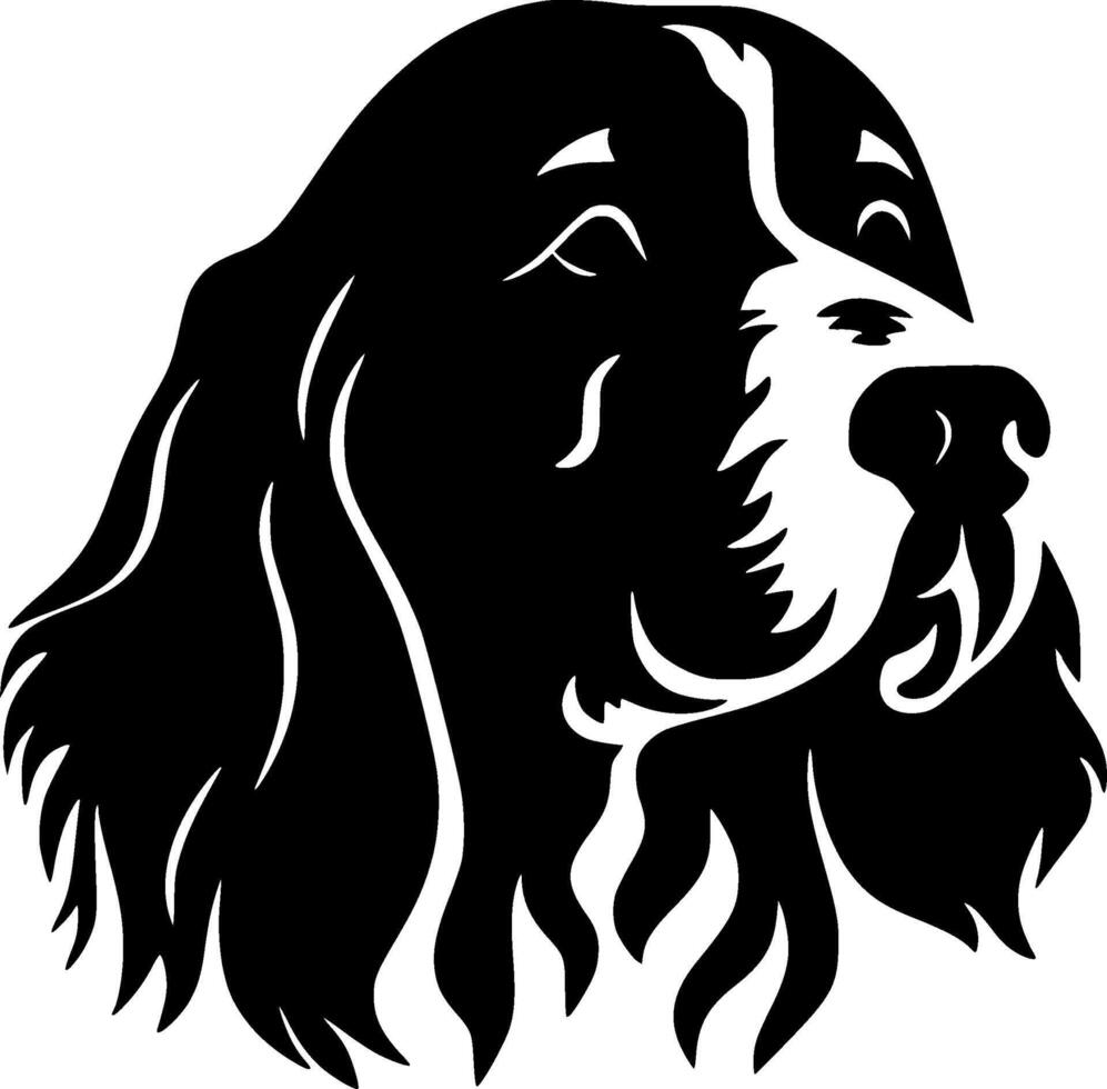 cockerspaniel spaniel - minimalistisk och platt logotyp - vektor illustration