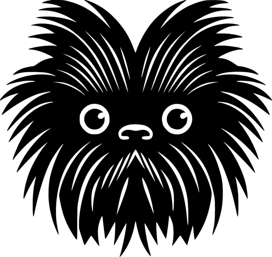 affenpinscher - - minimalistisch und eben Logo - - Vektor Illustration