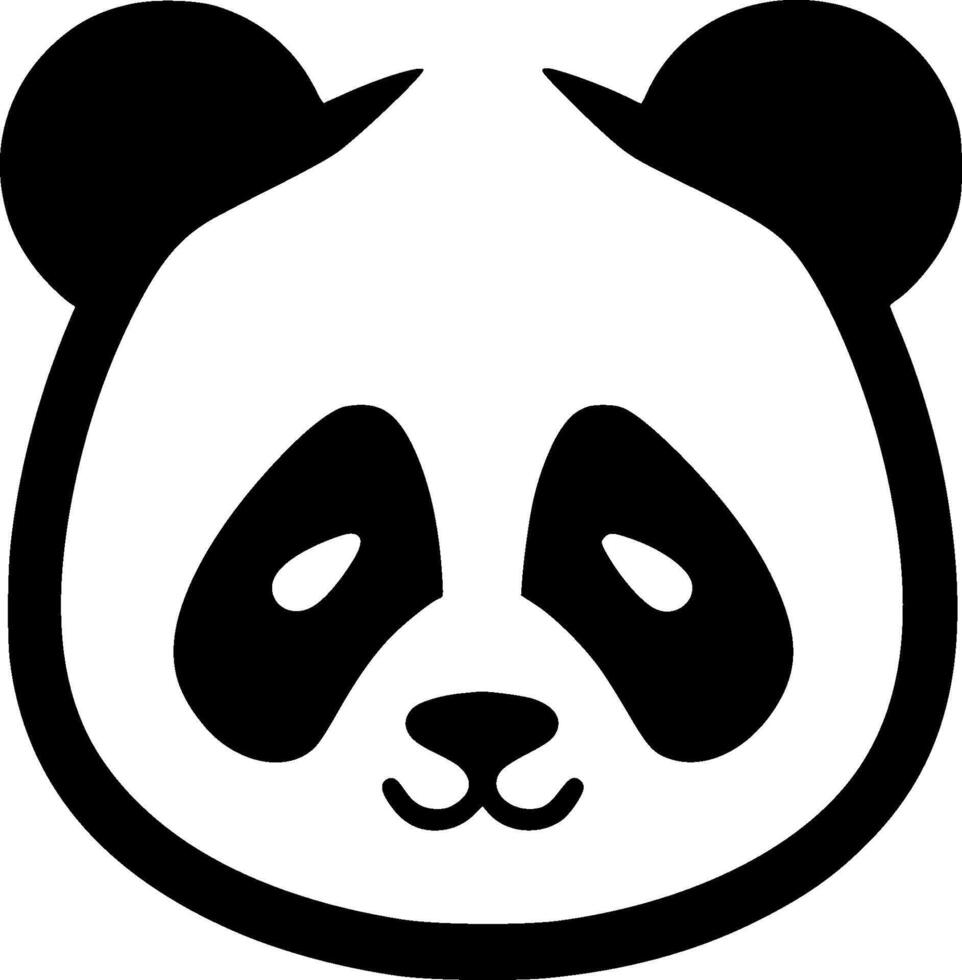 Panda, schwarz und Weiß Vektor Illustration