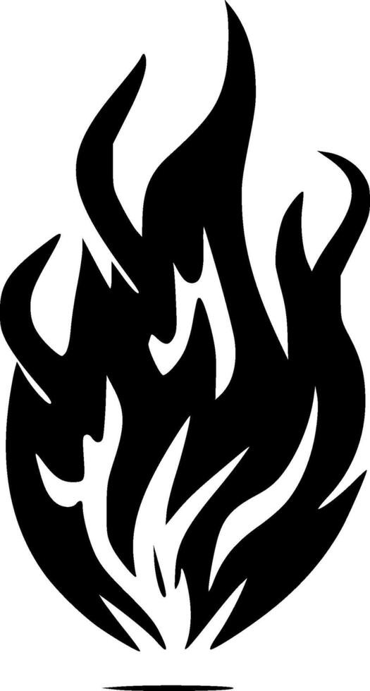 Feuer - - minimalistisch und eben Logo - - Vektor Illustration