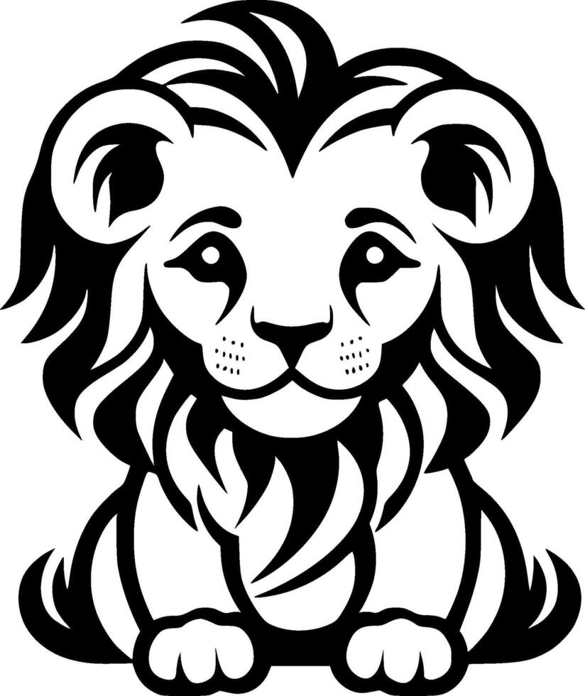 lejon bebis - hög kvalitet vektor logotyp - vektor illustration idealisk för t-shirt grafisk