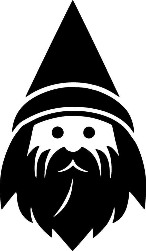 tomte, minimalistisk och enkel silhuett - vektor illustration