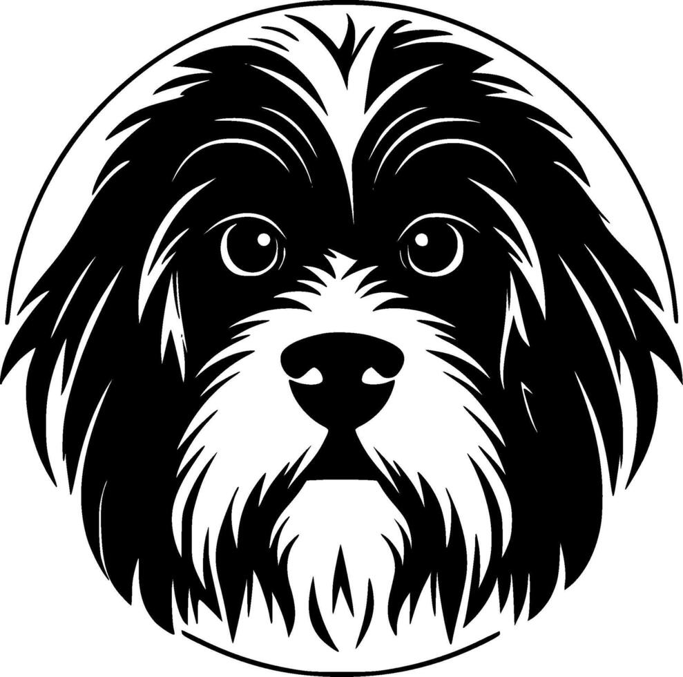 Hund - - minimalistisch und eben Logo - - Vektor Illustration