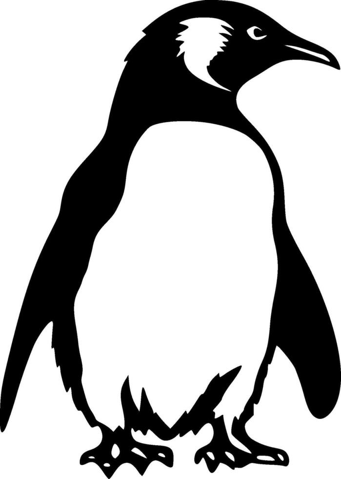 Pinguin - - minimalistisch und eben Logo - - Vektor Illustration