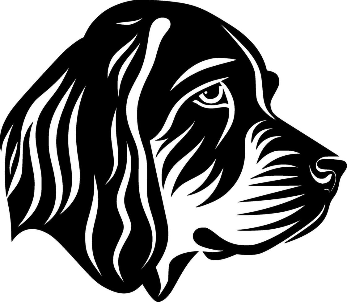 hund - minimalistisk och platt logotyp - vektor illustration