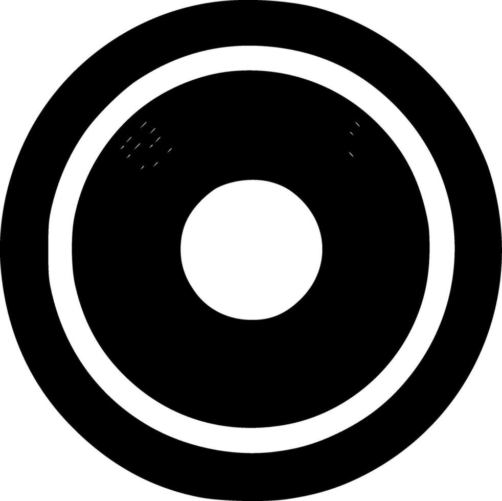 Kreis - - schwarz und Weiß isoliert Symbol - - Vektor Illustration