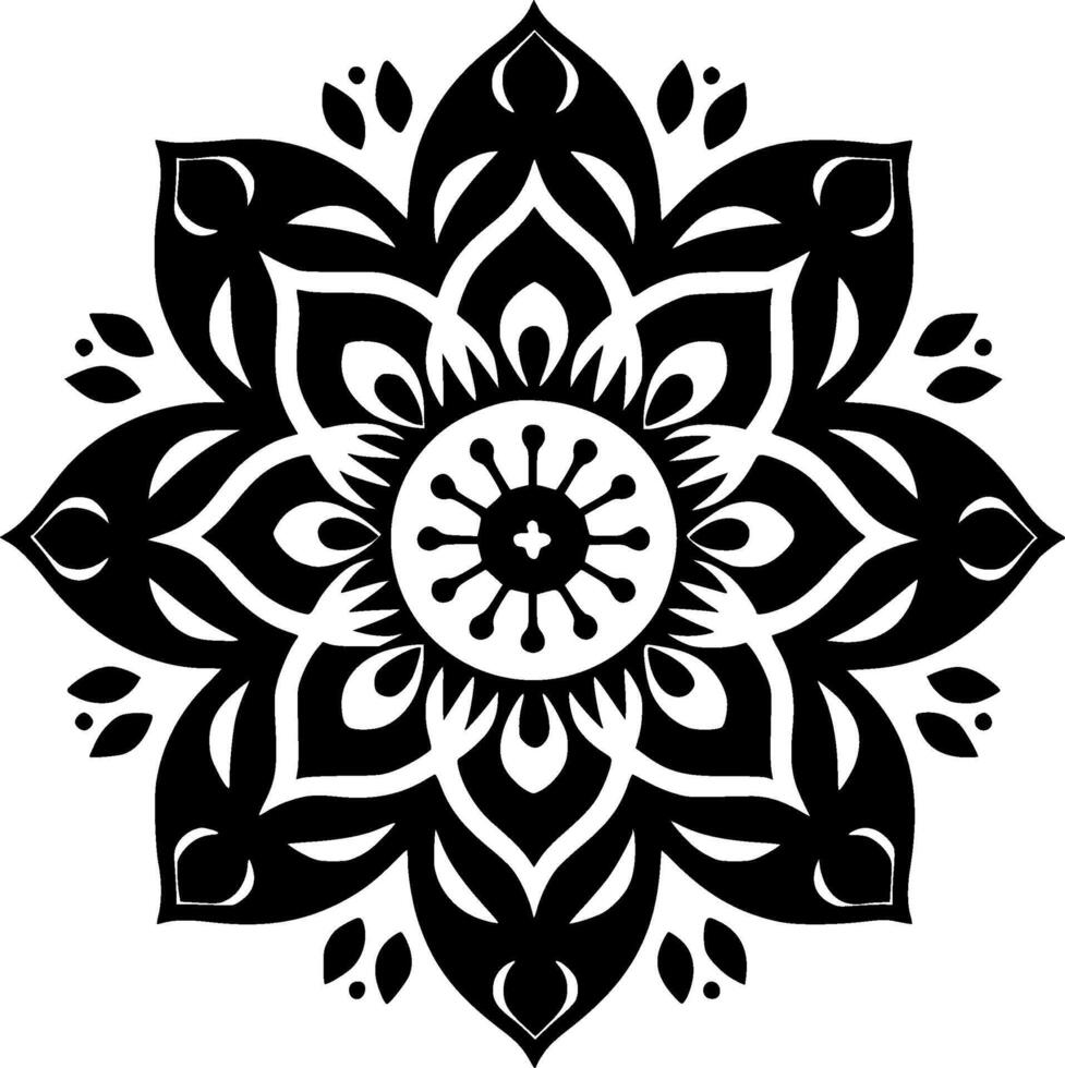 Mandala - - minimalistisch und eben Logo - - Vektor Illustration