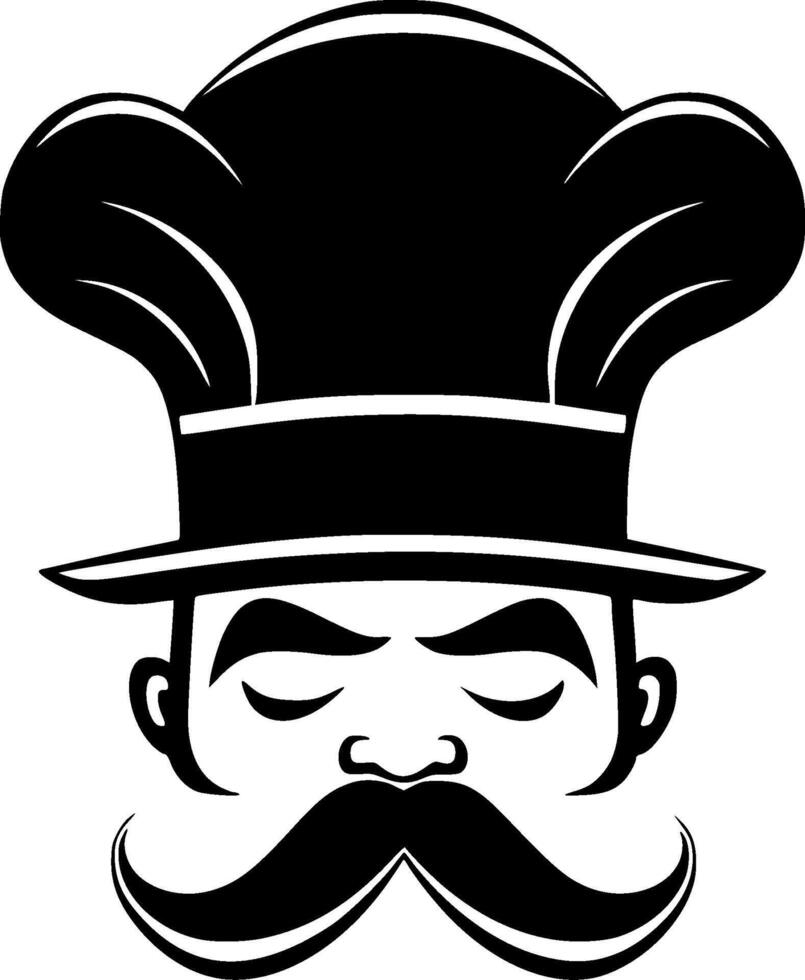 Koch Hut, schwarz und Weiß Vektor Illustration