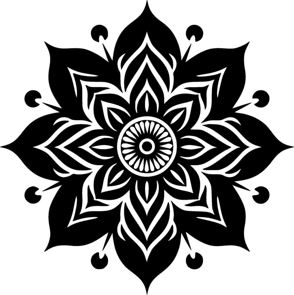 mandala, minimalistisch und einfach Silhouette - - Vektor Illustration