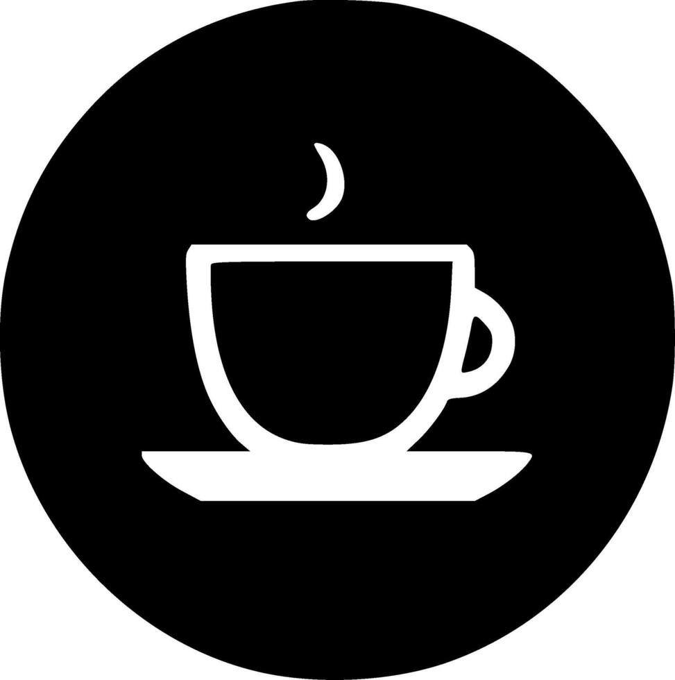 kaffe, svart och vit vektor illustration
