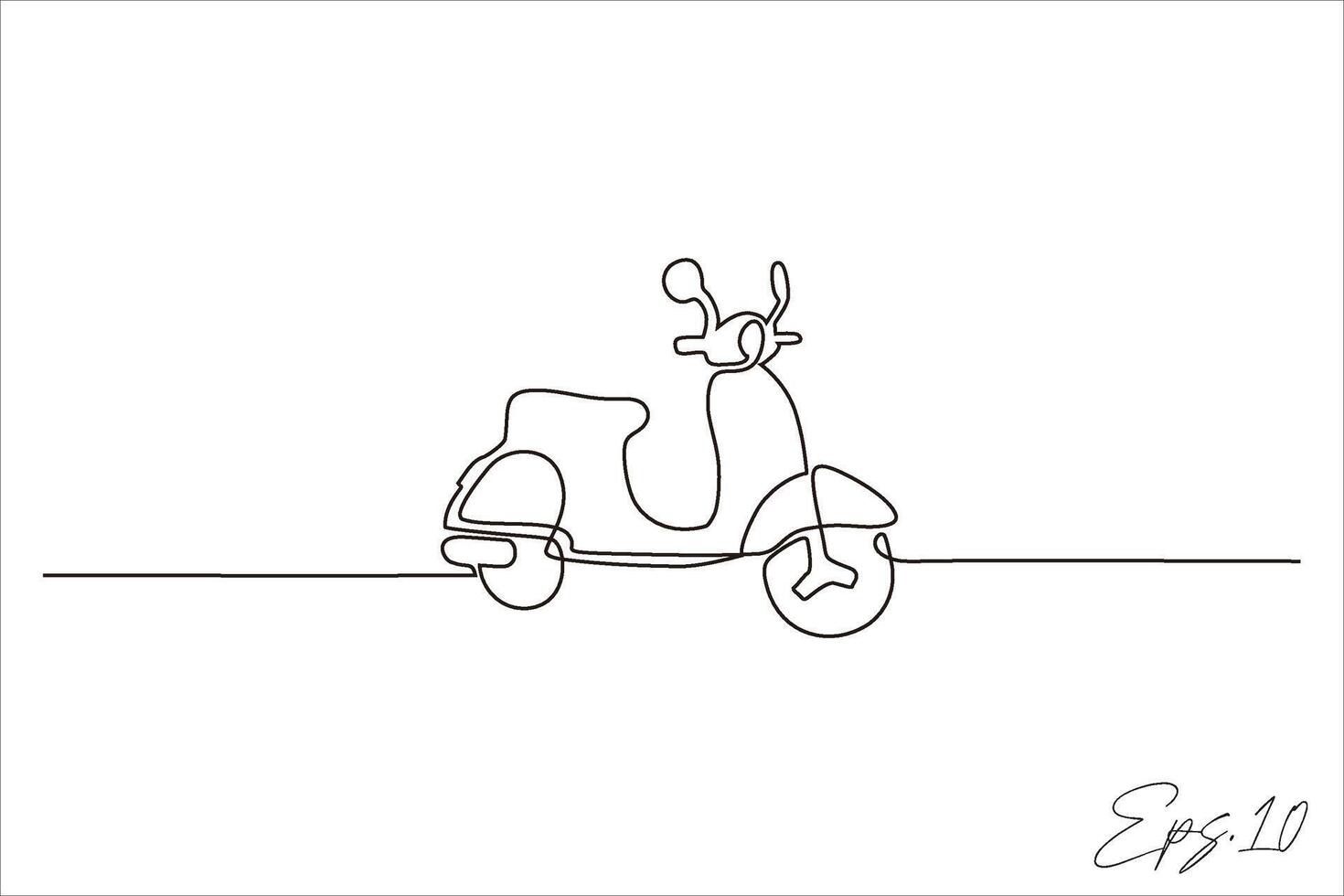 kontinuierlich Linie Vektor Illustration Design von Motorrad