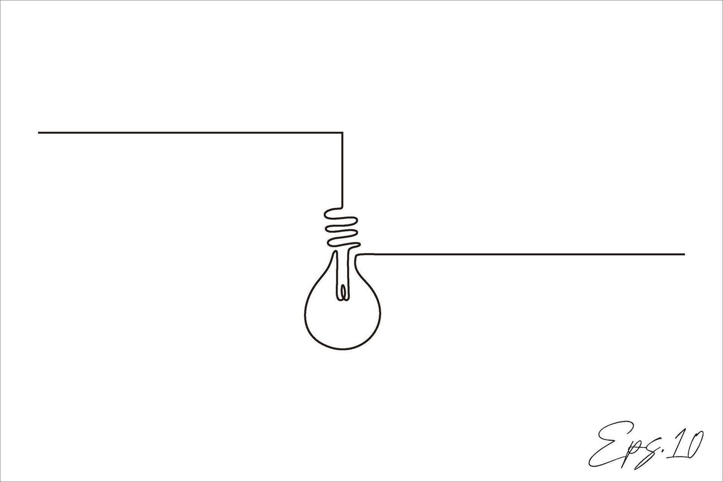 kontinuierlich Linie Vektor Illustration Design von Beleuchtung Lampe
