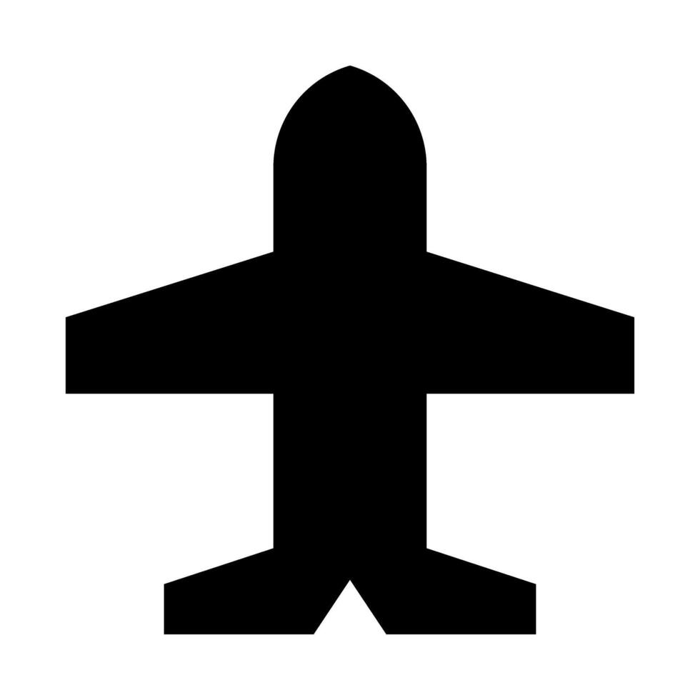 Flugzeug von Tour und Reise Glyphe Symbol setzt vektor