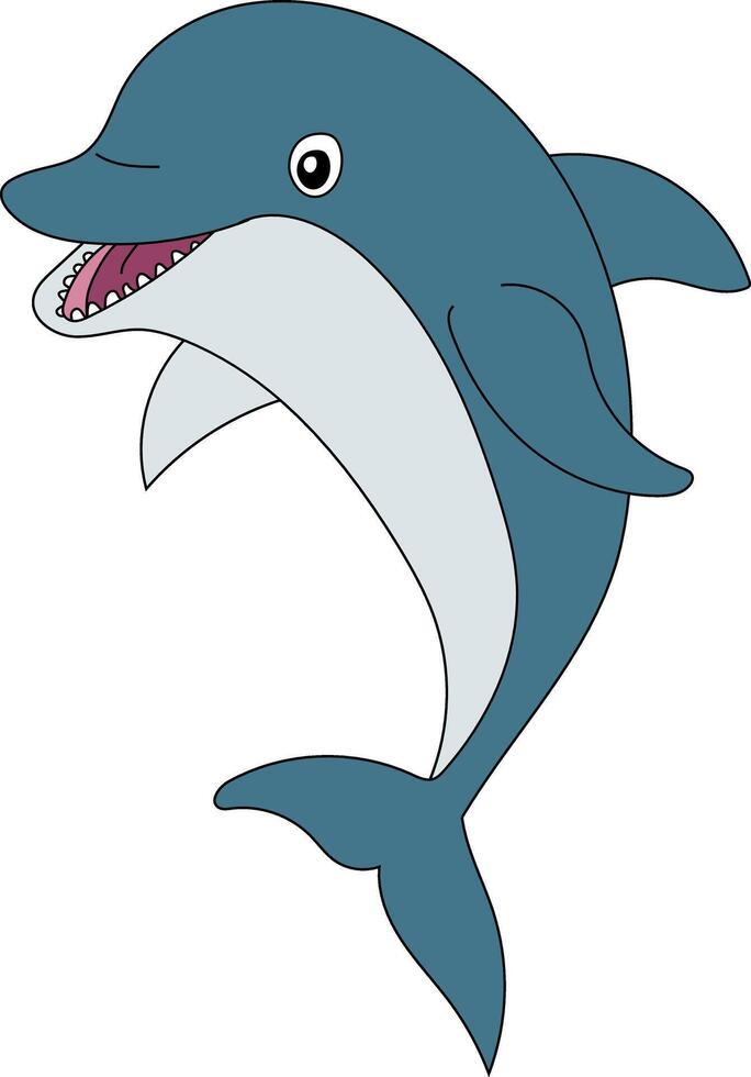 färgrik delfin ClipArt för älskande av hav djur vektor