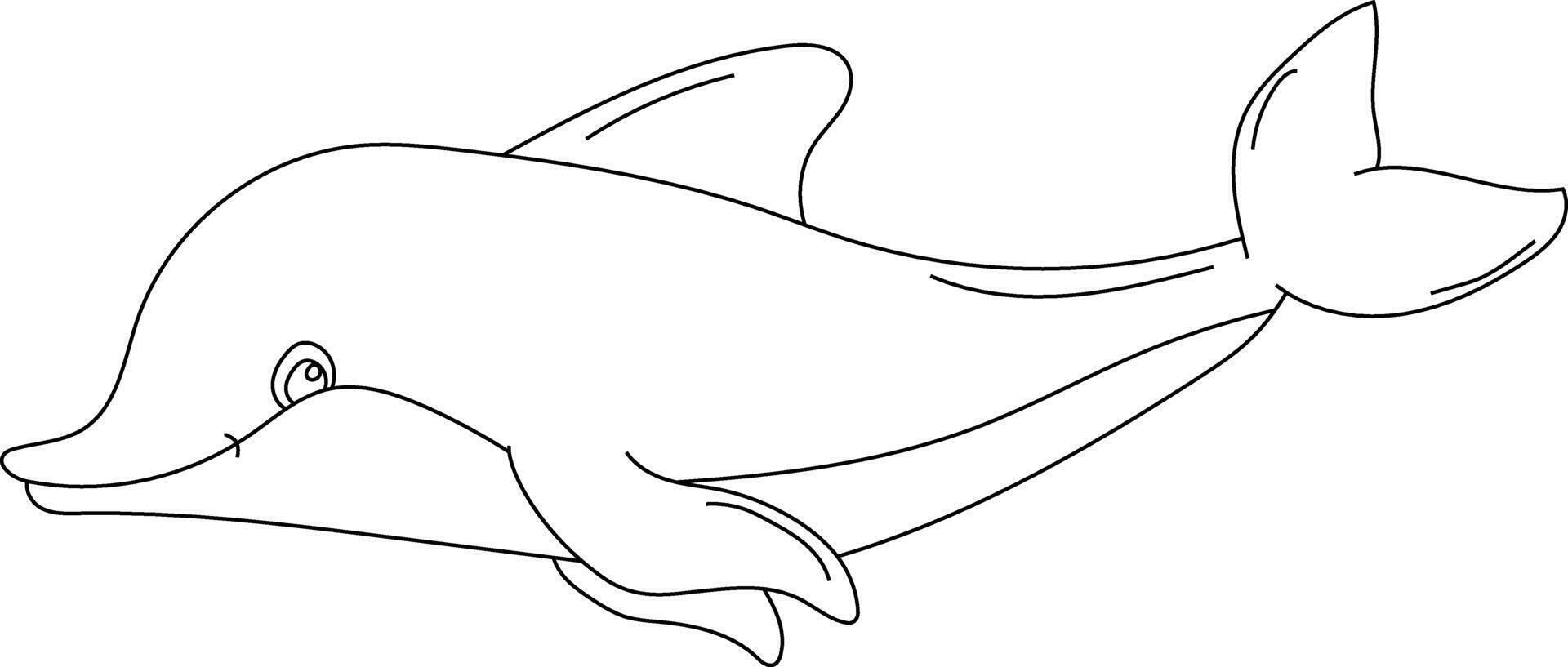 Gliederung Delfin Clip Art zum Meer Leben Liebhaber vektor