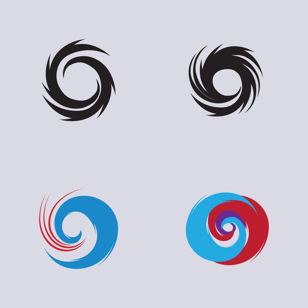uppsättning av orkan logotyp symbol ikon illustration vektor företag