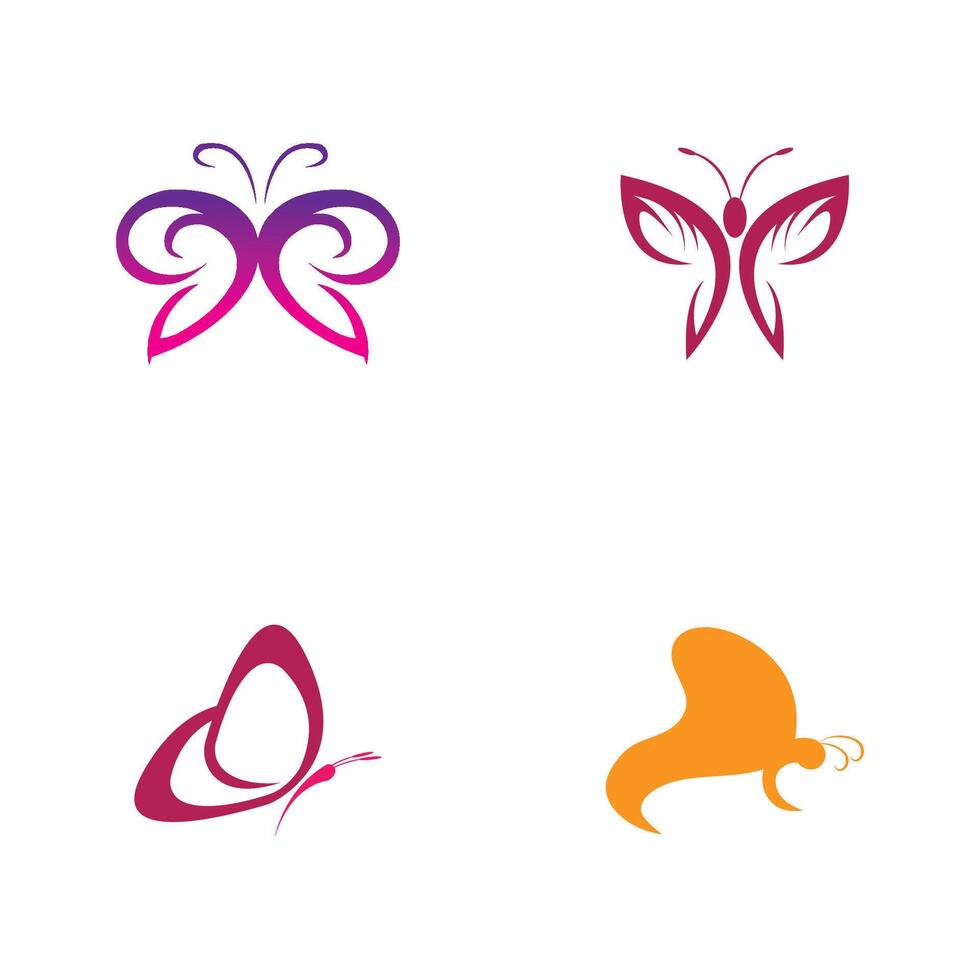 Logo und Symbol Schmetterling vektor