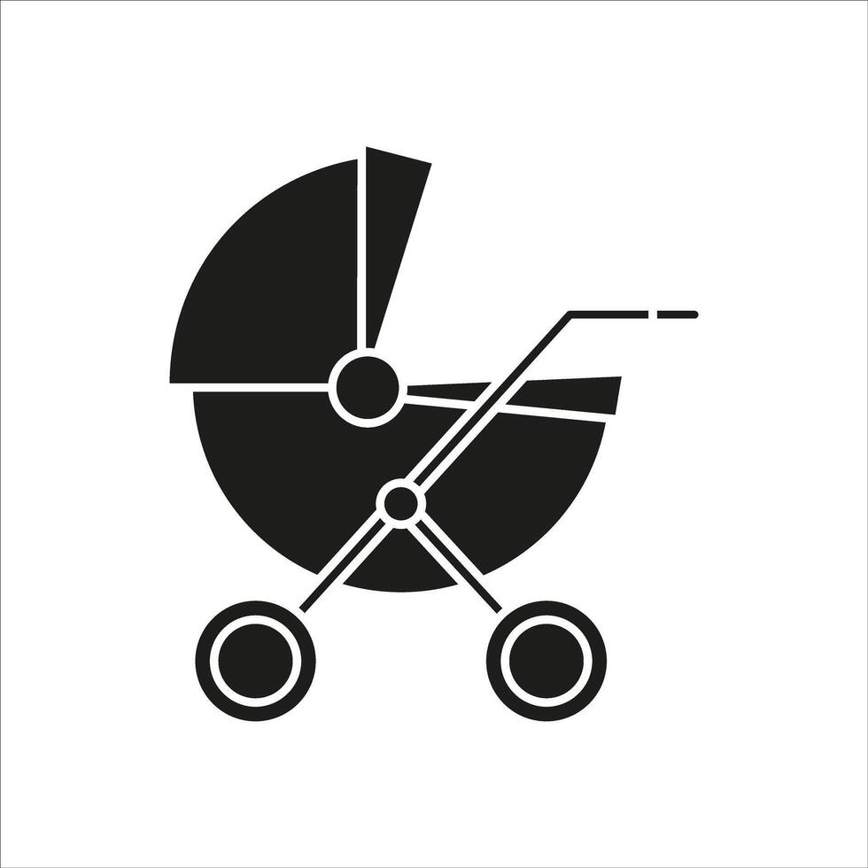 Baby Wagen Symbol Vektor. Kinderwagen Illustration unterzeichnen. Baby Symbol oder Logo. vektor