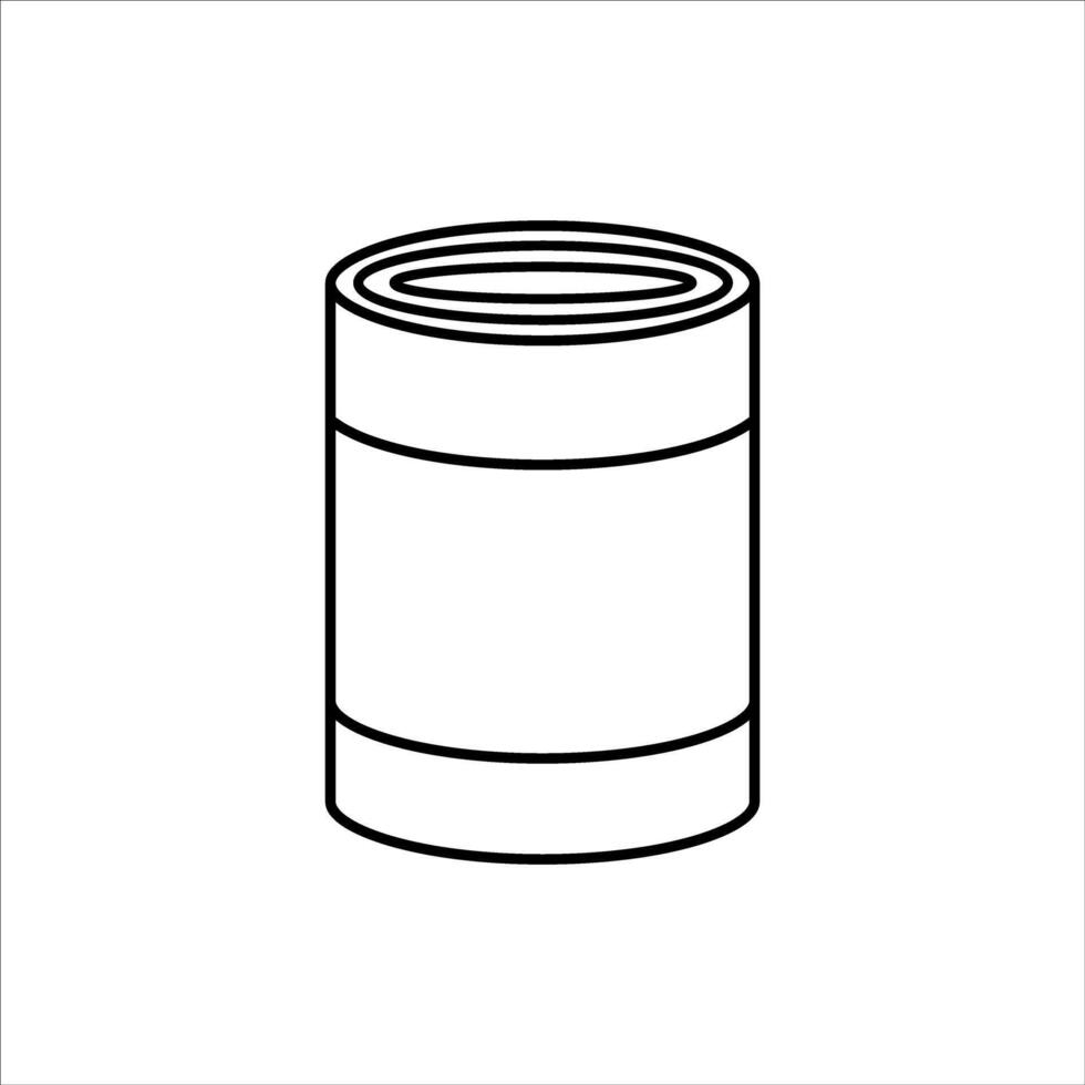 Zinn Symbol Vektor. Dosen- Essen Illustration unterzeichnen. lange dauerhaft Essen Symbol oder Logo. vektor