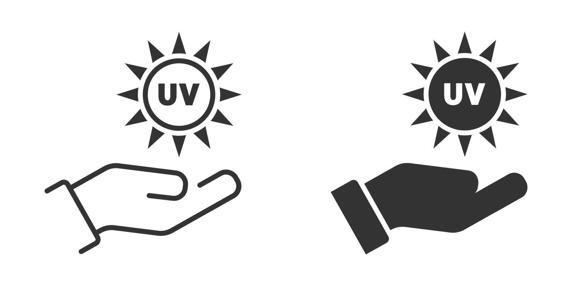 uv Strahlung Symbol. ultraviolett Symbol. Vektor Illustration.