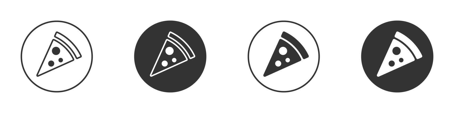 pizza skiva ikon. vektor illustration.