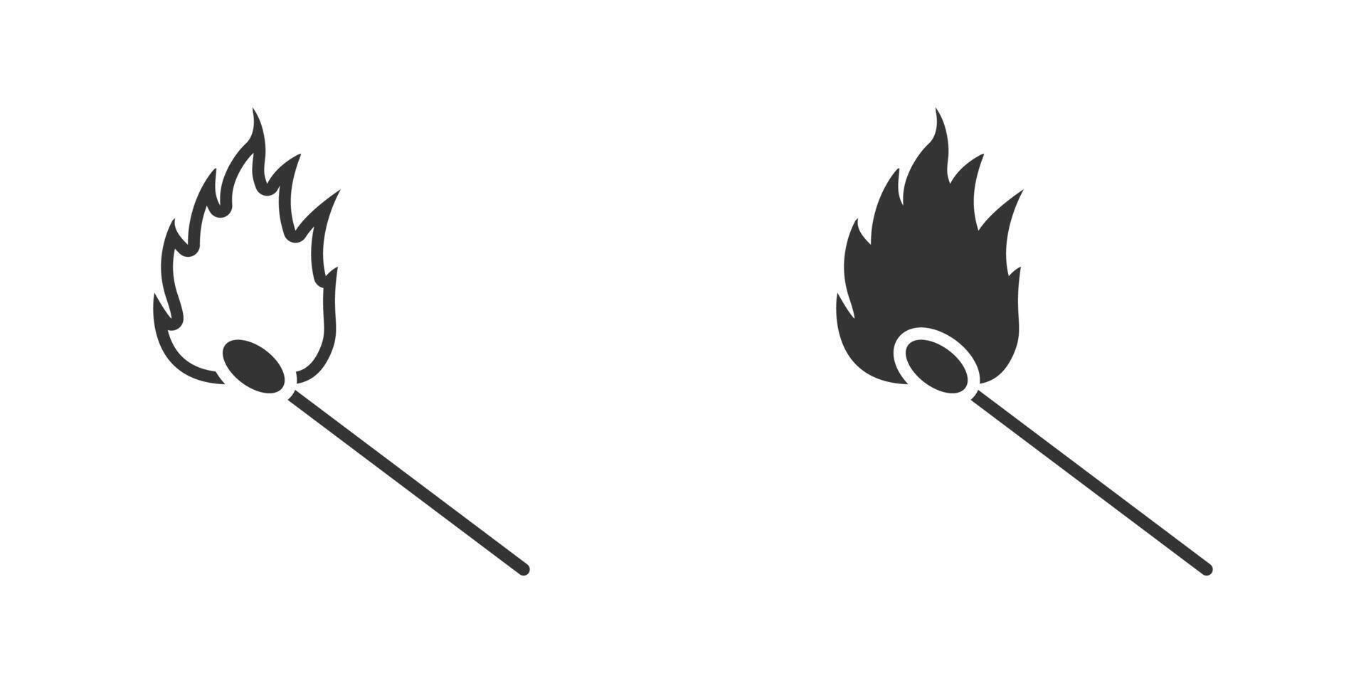 match brinnande ikon. vektor illustration.