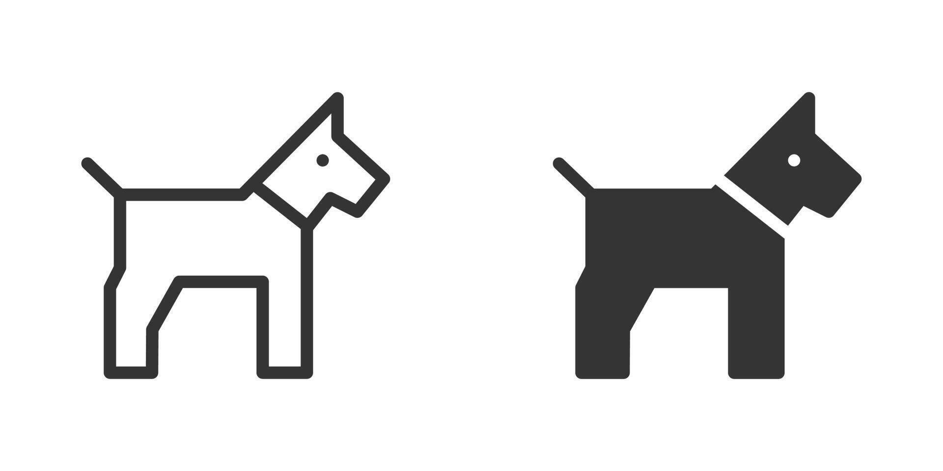 Hund Symbol. einfach Design. Vektor Illustration.