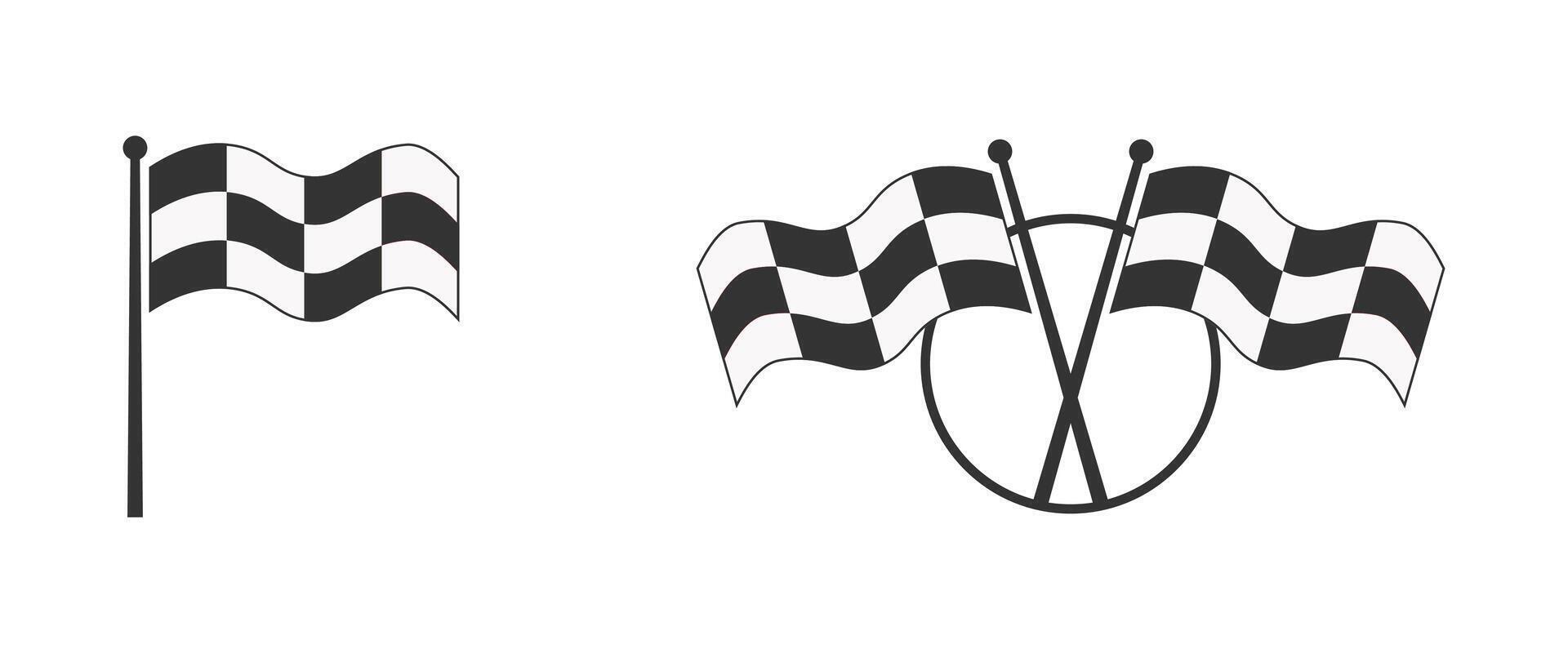 Rennen Flagge Symbol. Vektor Illustration.