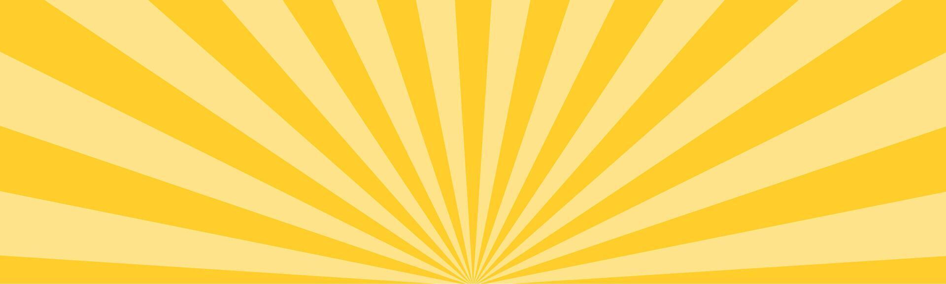 Banner, Gelb Sonnenaufgang Sonnenstrahl Strahlen, Linien Hintergrund, Licht vektor