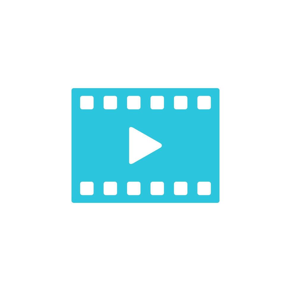 Film, Video Symbol isoliert auf Weiß Hintergrund. vektor