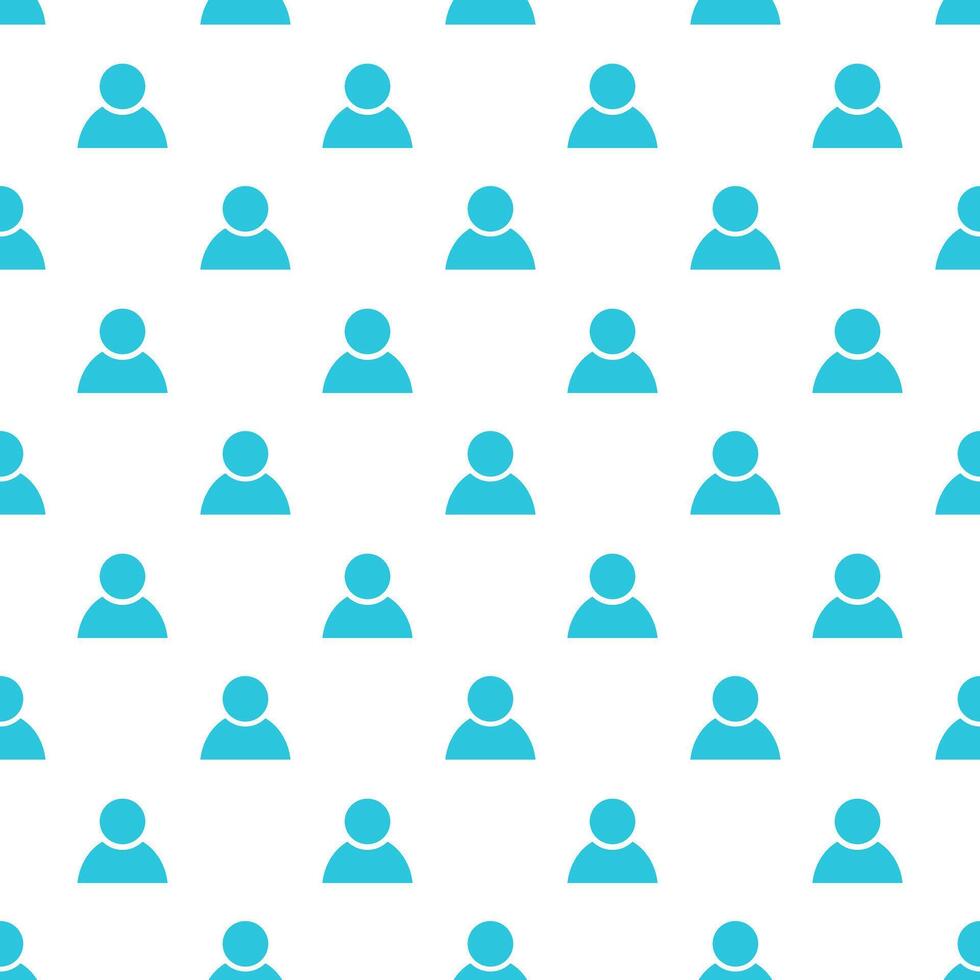 sömlös mönster, person, mänsklig avatar, social media bakgrund. från blå ikon uppsättning. vektor