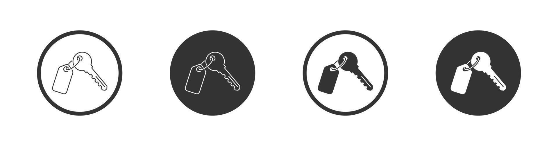 nyckel ikon uppsättning. hus nycklar. vektor illustration.