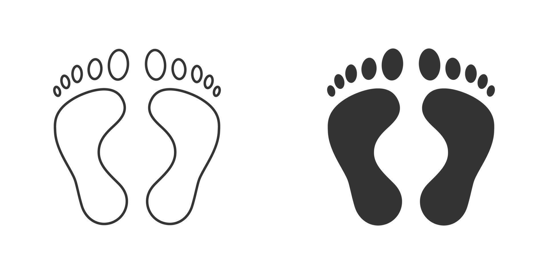 Fuß Symbol. Mensch Füße Symbol. Vektor Illustration.