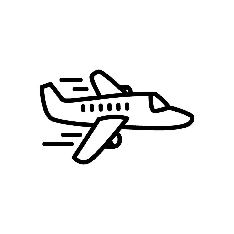 Flugzeug Symbol Vektor im Linie Stil