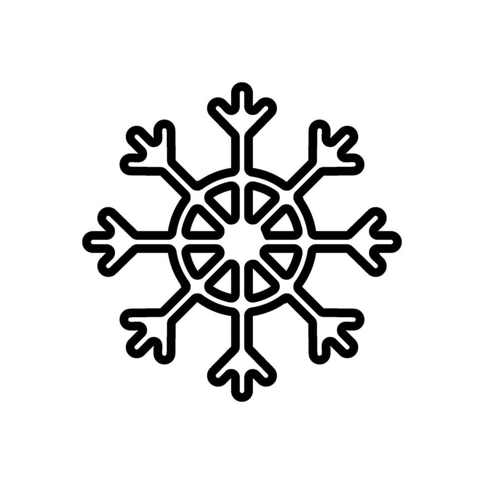 Schneeflocke Symbol Vektor im Linie Stil