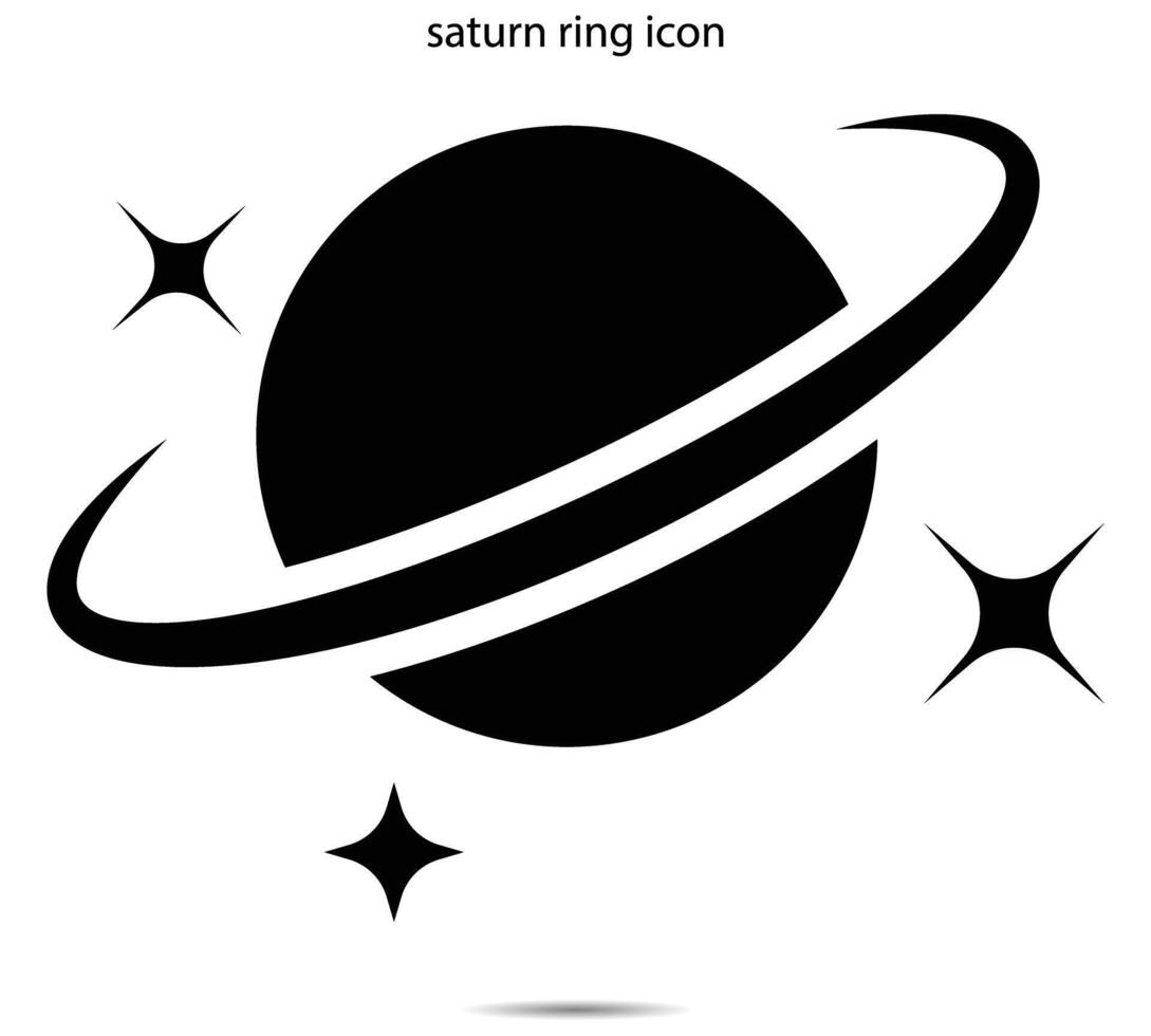 saturn ringa ikon, vektor illustratör