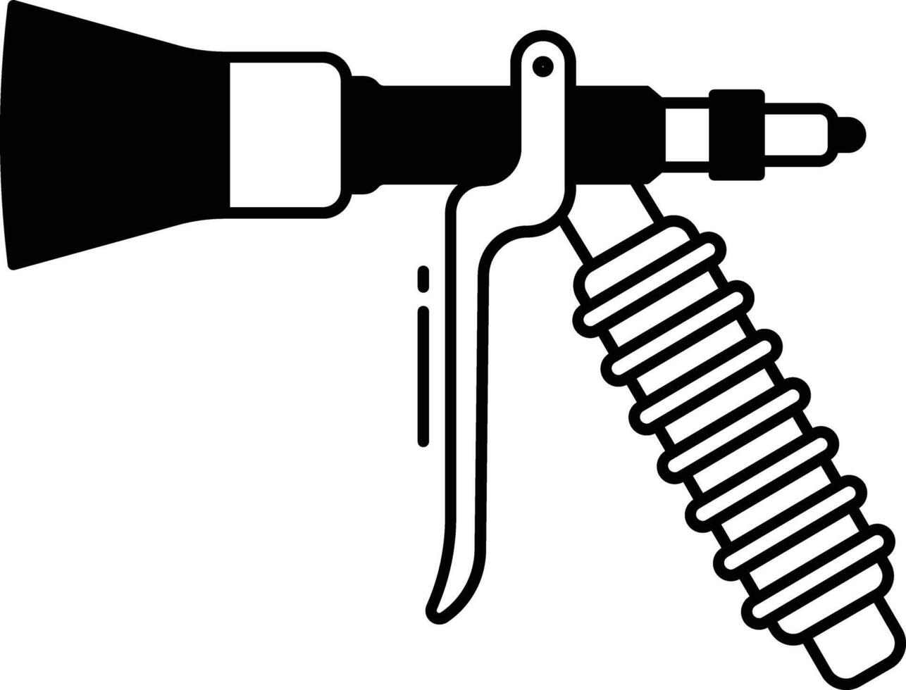 Pestizid Gewehr Glyphe und Linie Vektor Illustration