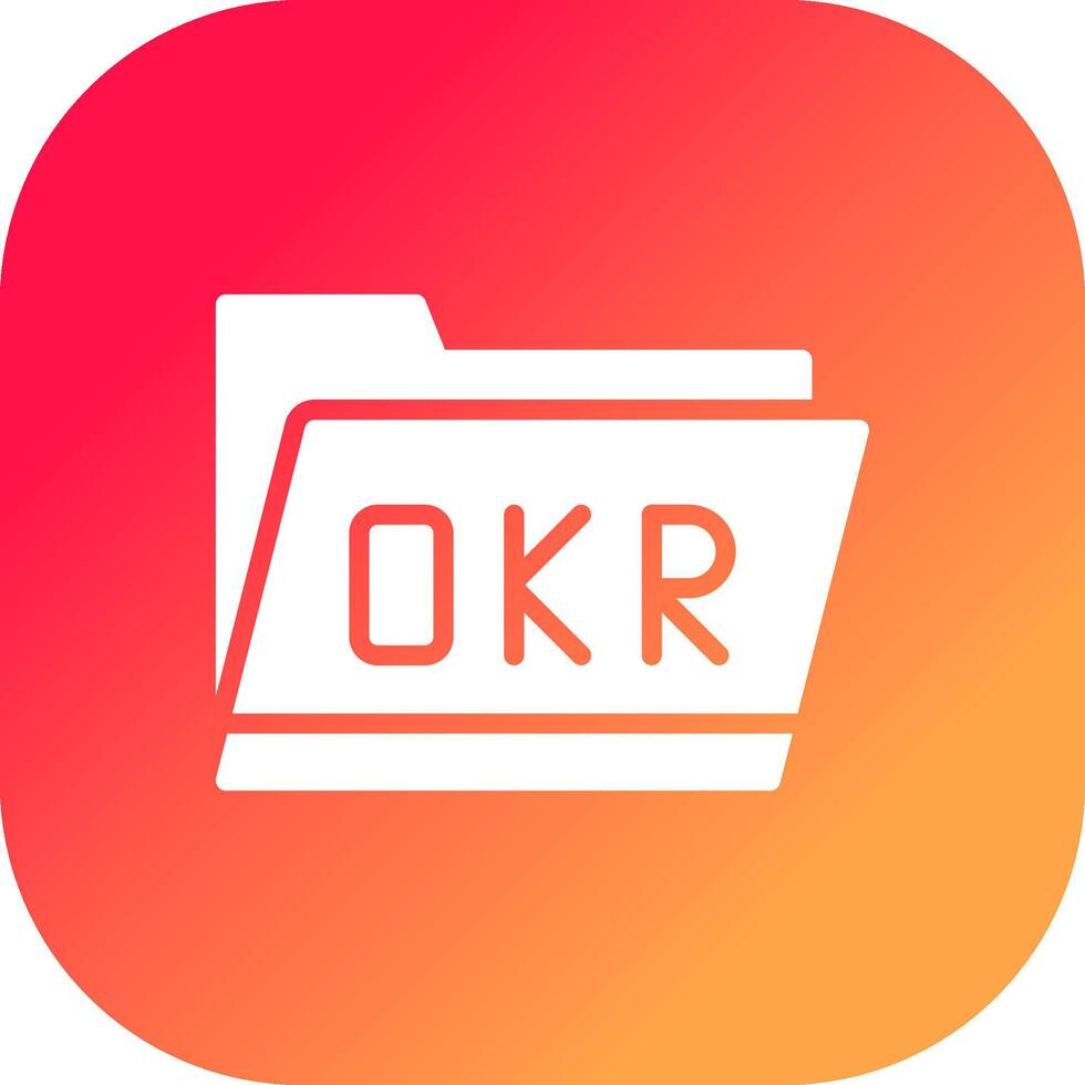 okr mapp kreativ ikon design vektor