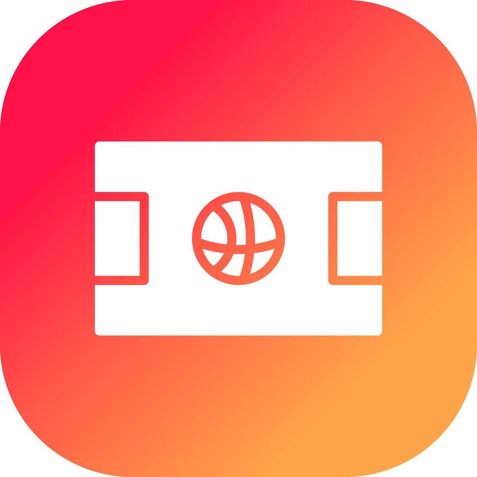 Basketballplatz kreatives Icon-Design vektor