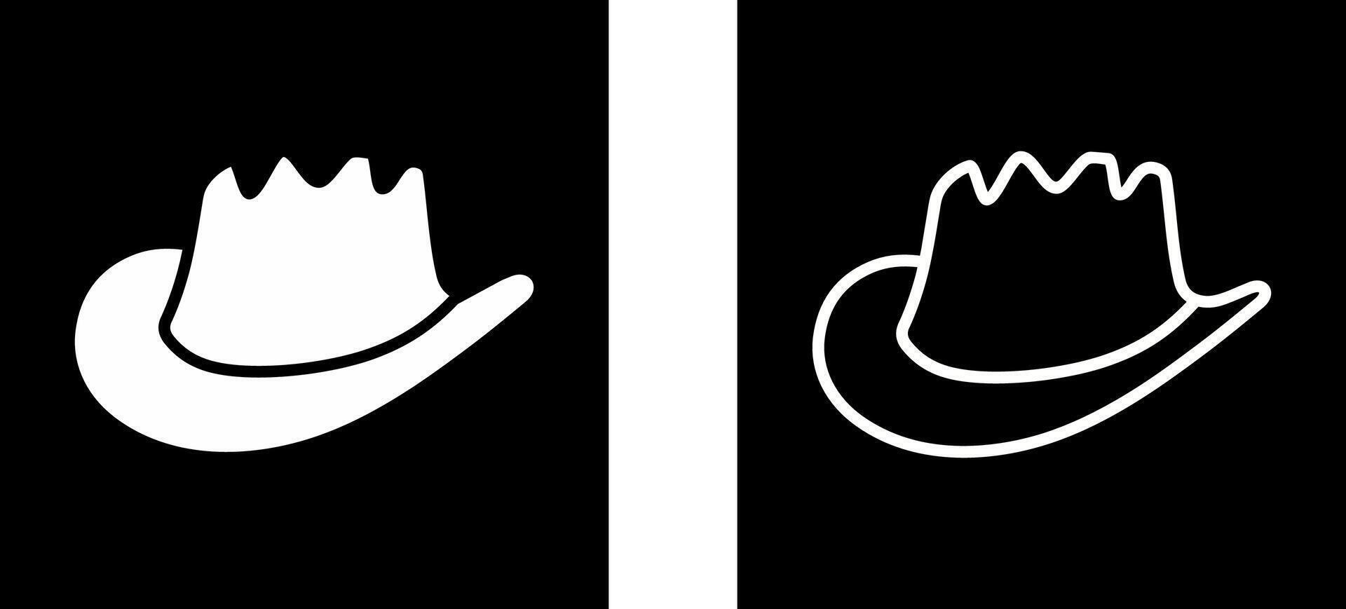 cowboy hatt vektor ikon